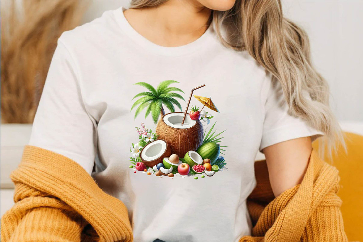 Coconut Drink Sublimation Clipart Bu, an Illustration by SVGArt (Photo 6 of 8)