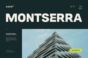 Cora Montserra - Modern Sans 9 Fonts, a Sans Serif Font by Casloop Studio
