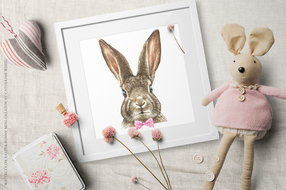 Watercolor Easter Bunny Creator, an Animal Illustration by Catherine Wheel (Photo 15 of 15)