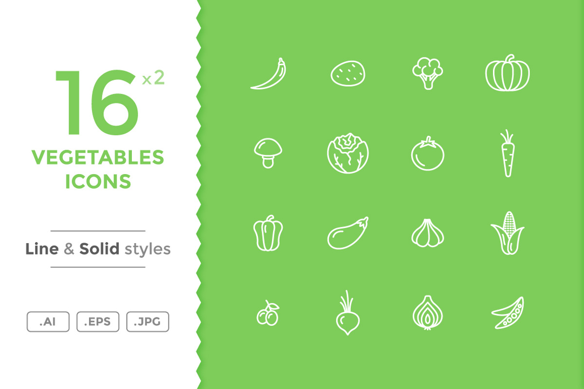 Vegetables Icons