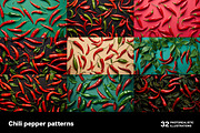 Chili pepper patterns - 32 images, a Food Illustration by Handmadefont (Thumbnail 2 of 11)