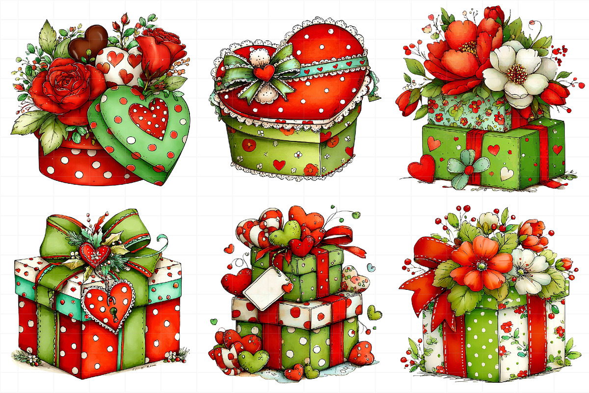 Valentine Gift Box Clipart, an Illustration by Daily.Designs (Photo 8 of 8)