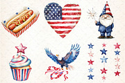 4th of July Clipart Bundle, an Illustration by DreamCafeArt (Thumbnail 3 of 8)