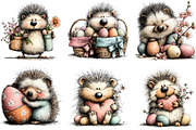 Whimsical Easter Hedgehog Clipart, an Illustration by Sublimation Artist (Thumbnail 6 of 7)