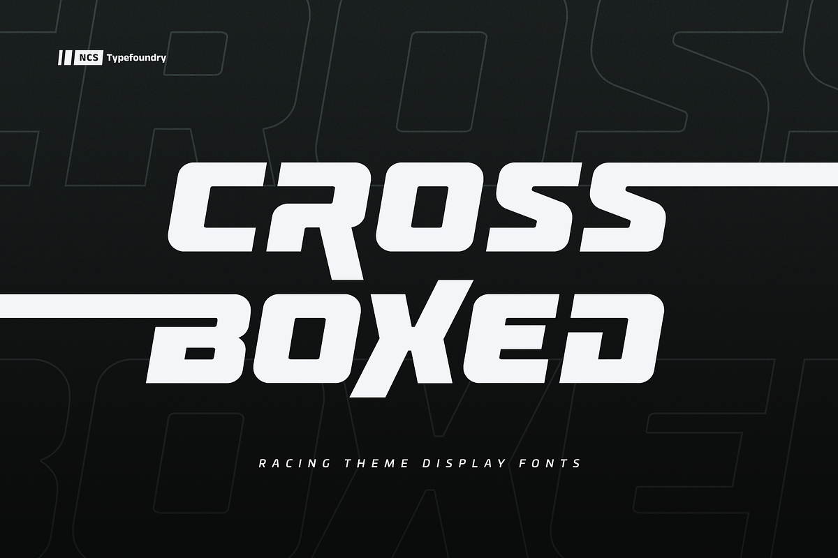 Cross Boxed Bold Modern Sport Fonts, a Sans Serif Font by Namara Creative Studio (Photo 11 of 11)