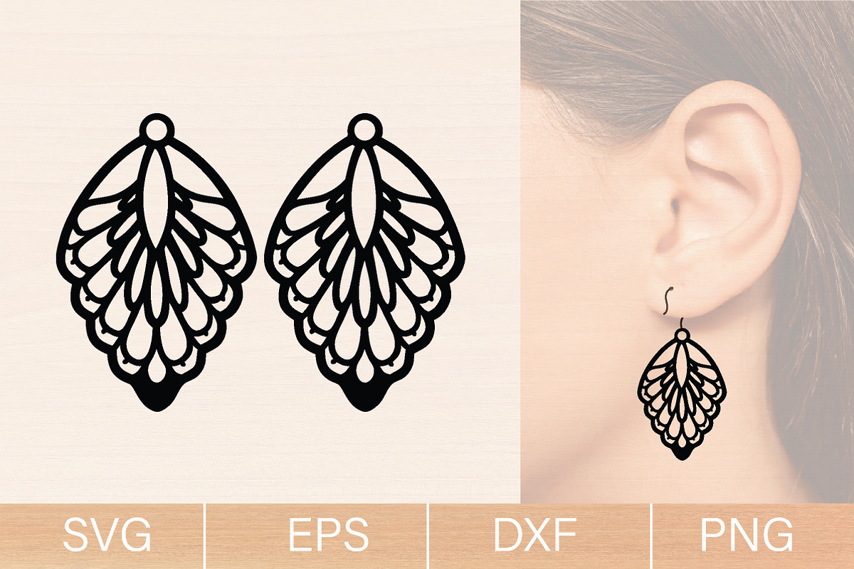 Trendy Earrings Laser Cut Svg bundle, an Object Graphic by jannatulpakhi (Photo 12 of 13)
