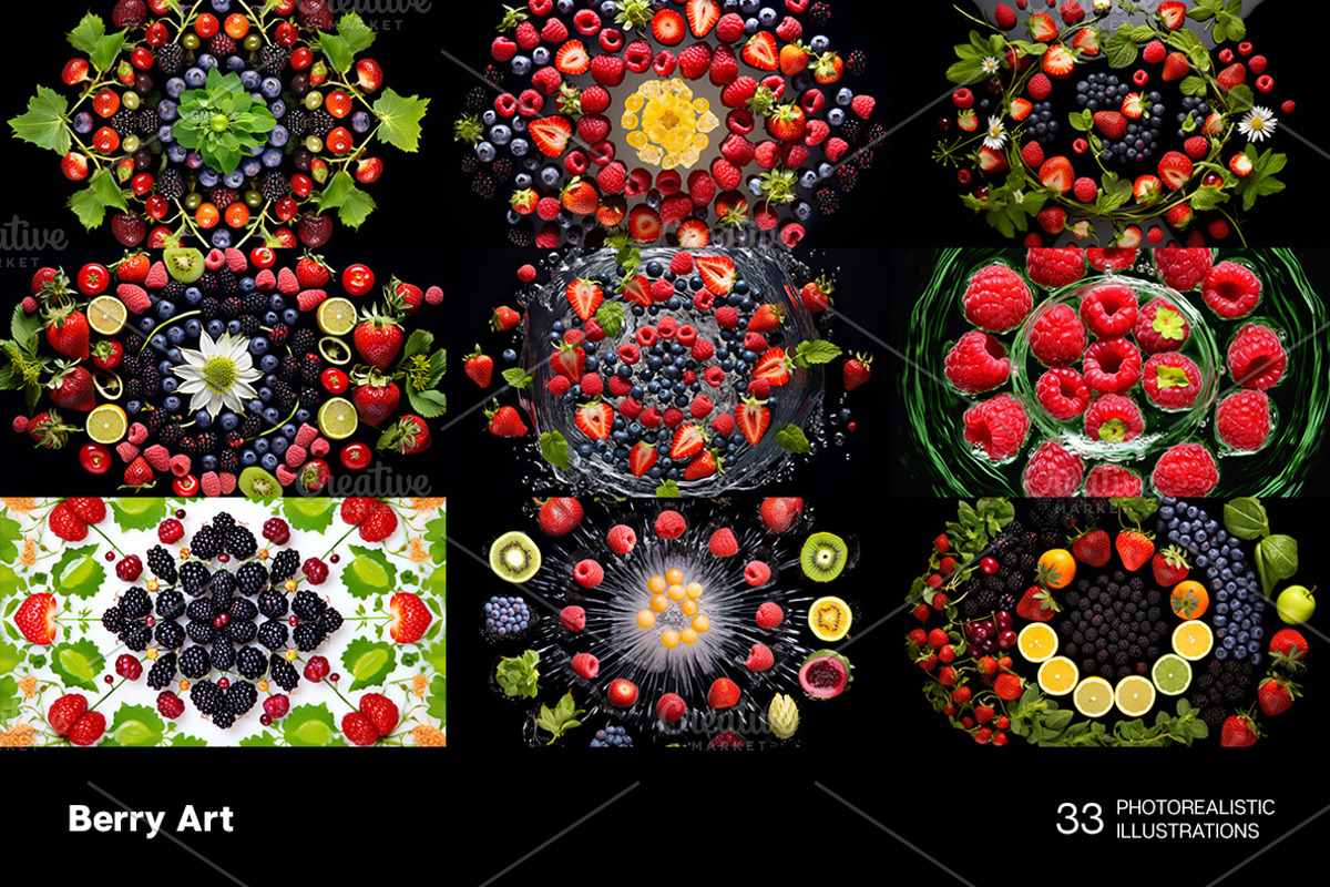 Berry Art. 33 images, a Food & Drink Photo by Handmadefont (Photo 2 of 10)