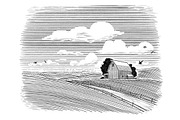 Large Midwestern Barn, a Work Illustration by blue67sign (Thumbnail 4 of 4)