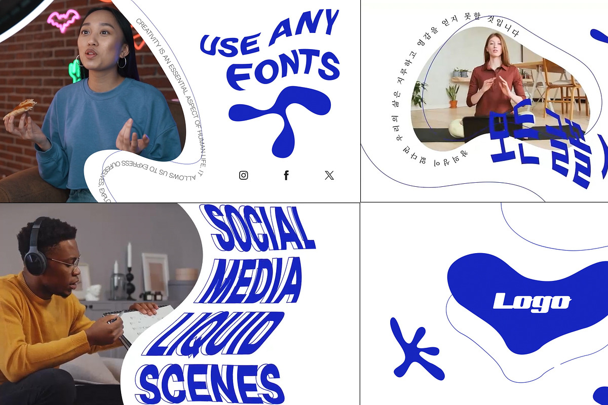 Social Media Liquid Scenes DaVinci, a Templates & Theme by FlashFXbox (Photo 1 of 2)