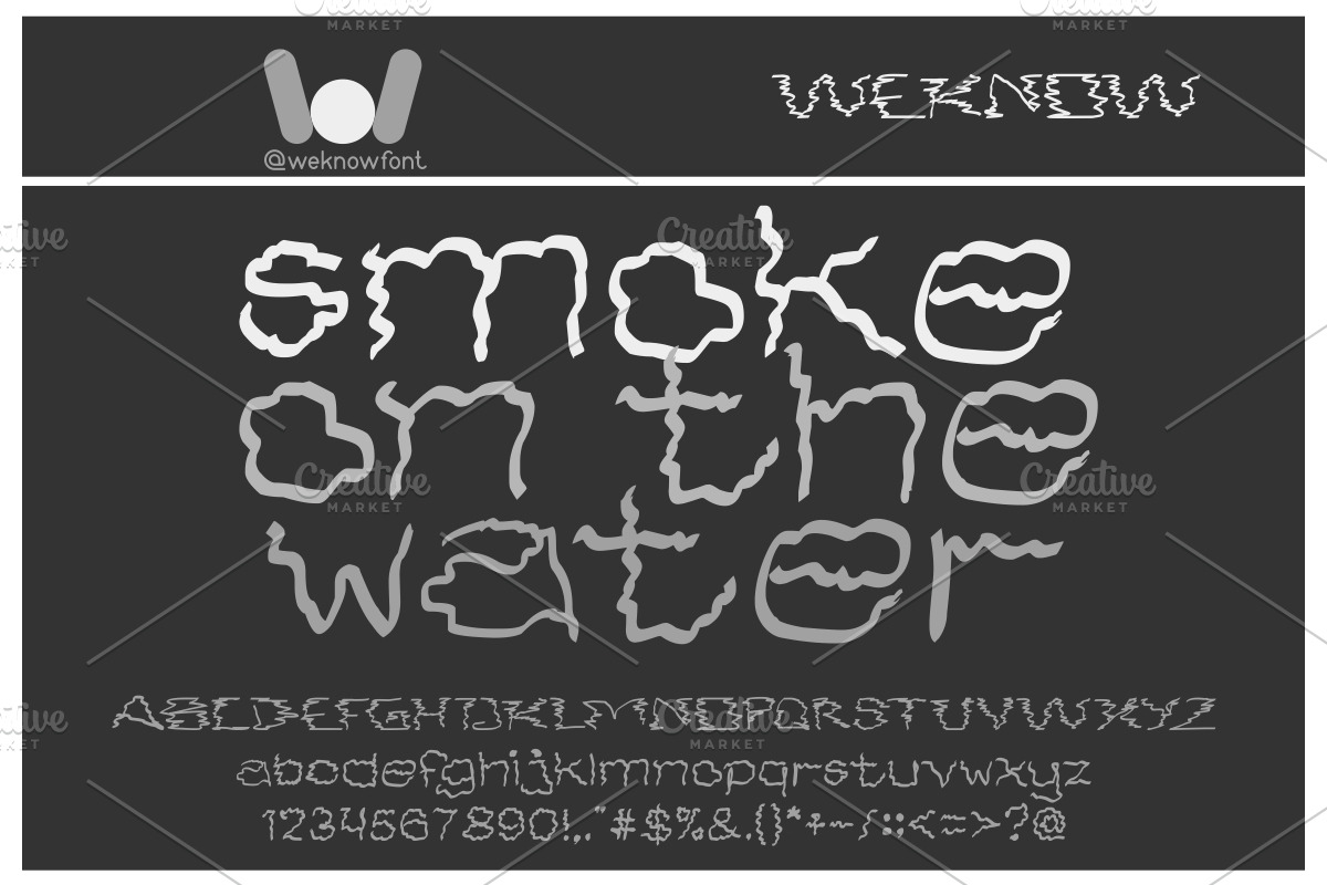 smoke on the water font, a Script Font by weknow (Photo 1 of 5)
