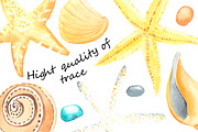 Sunny Beach. Watercolor., an Object Graphic by Olga Bonitas (Thumbnail 4 of 4)