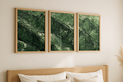 Abstract Emerald Wall Art Set of 3, a Decorative Illustration by PrintablesByFranklyn (Thumbnail 5 of 6)