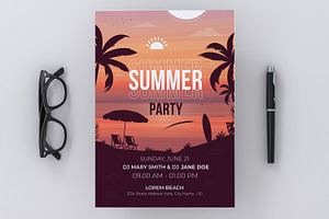 Summer Party Flyer Design Template, a Flyer Template by MightyDesign