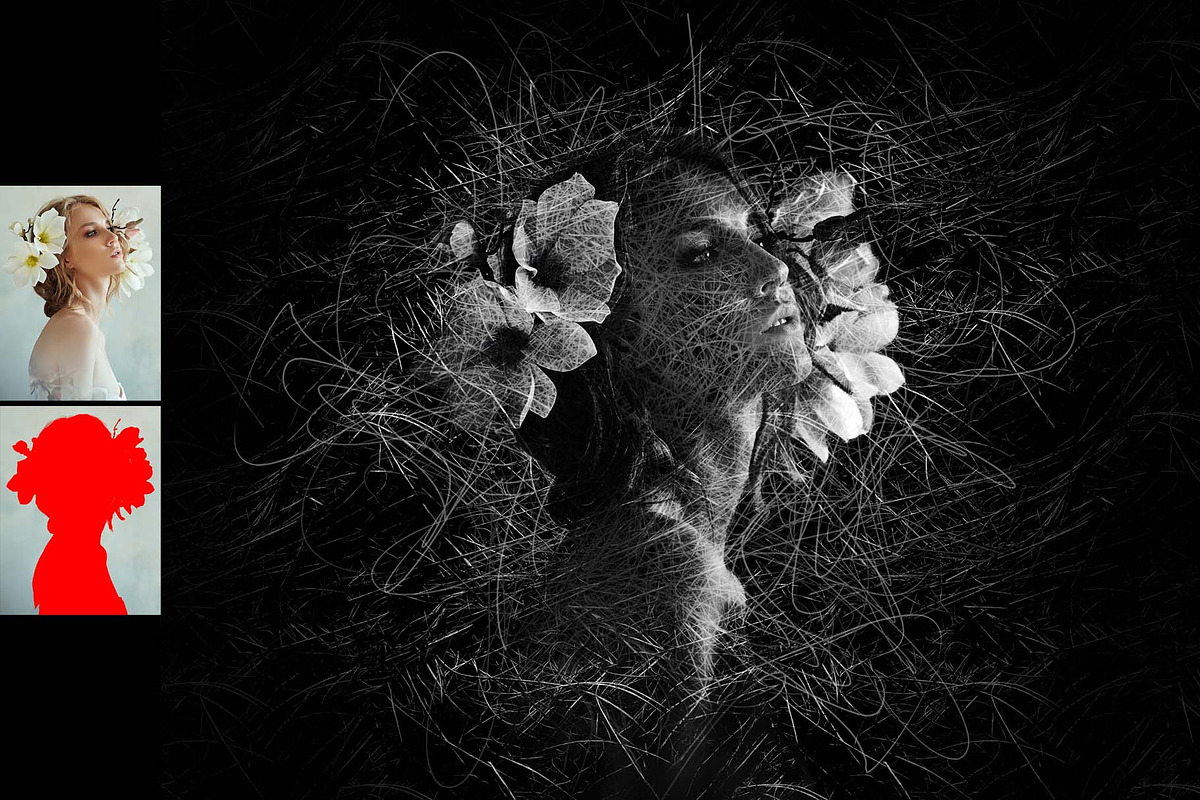 Pencil Scribble Art Photoshop Action, an Action Add-On by MRI STUDIO (Photo 2 of 10)