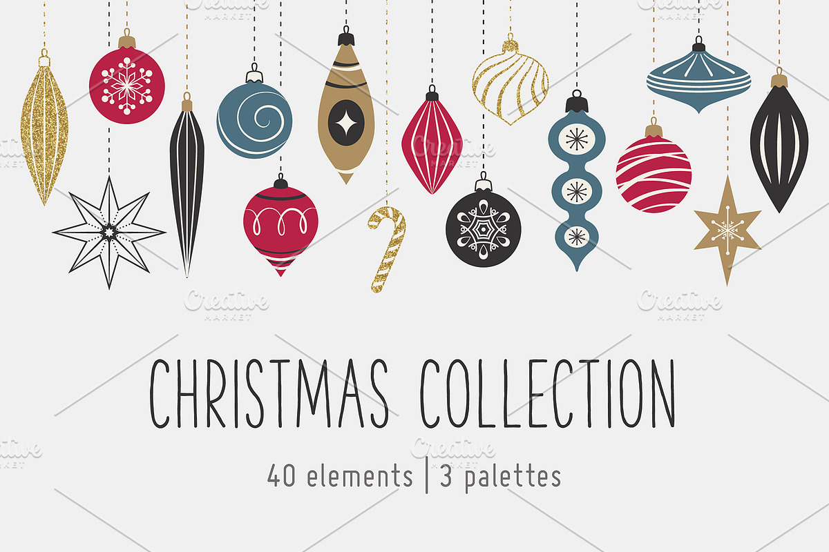 Christmas decoration, balls, stars., an Object Graphic by Paper Cards (Photo 1 of 5)