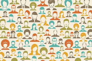 people profile icons pattern