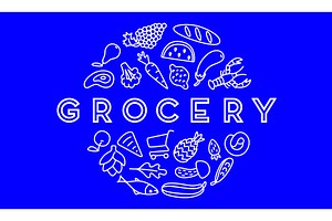 Healthy fresh food local symbol, a Food Illustration by Foxys Graphic