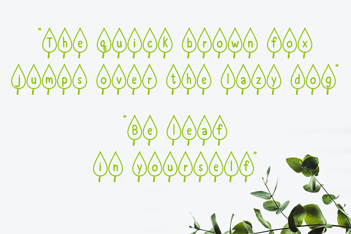 Leaf Font, a Symbol Font by LivelyAutumn11.11 (Photo 4 of 4)