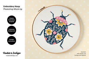 Embroidery Hoop Photoshop Mock-up