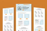 Modern Landing Page Wireframe, a Landing Page Template by MightyDesign (Thumbnail 1 of 9)