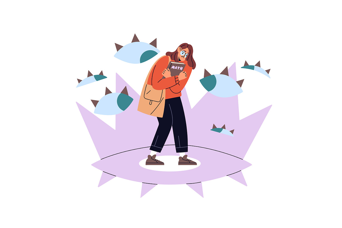 Teenage problems concepts set, a Person Illustration by PaperTrident (Photo 8 of 13)