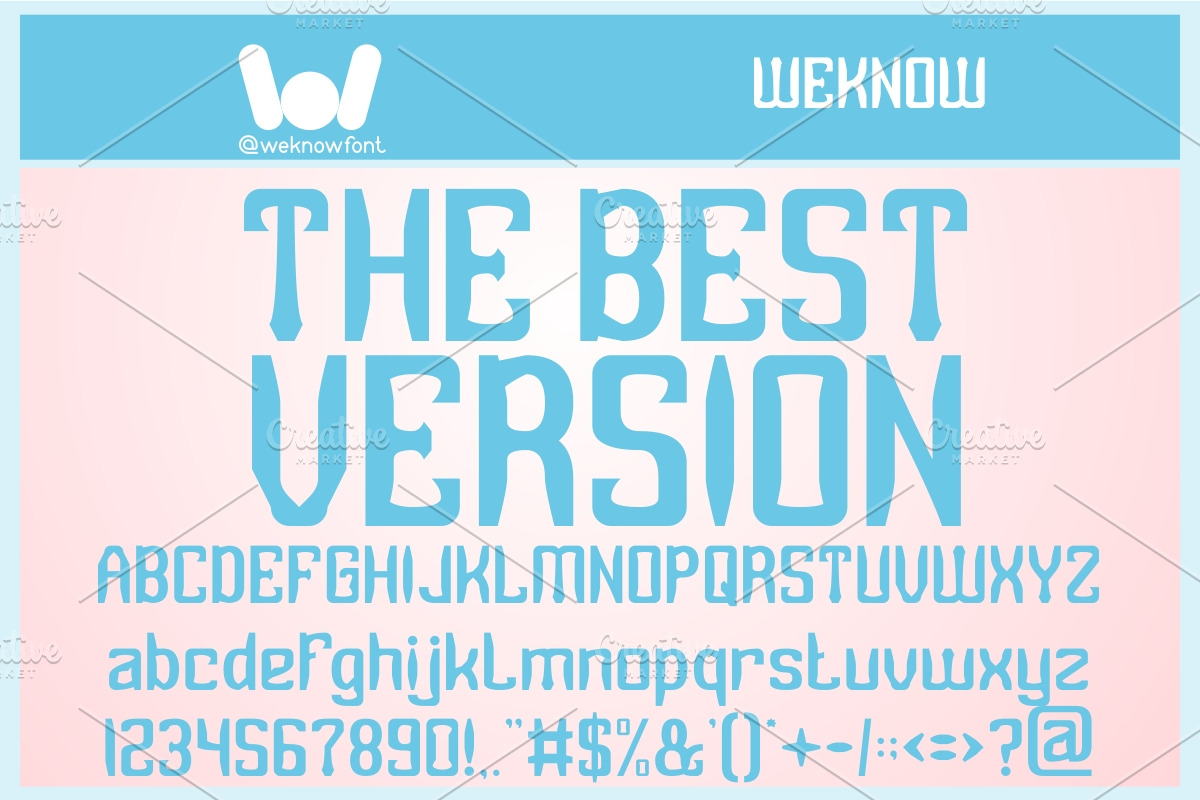 The best  version font, a Font by weknow (Photo 1 of 5)