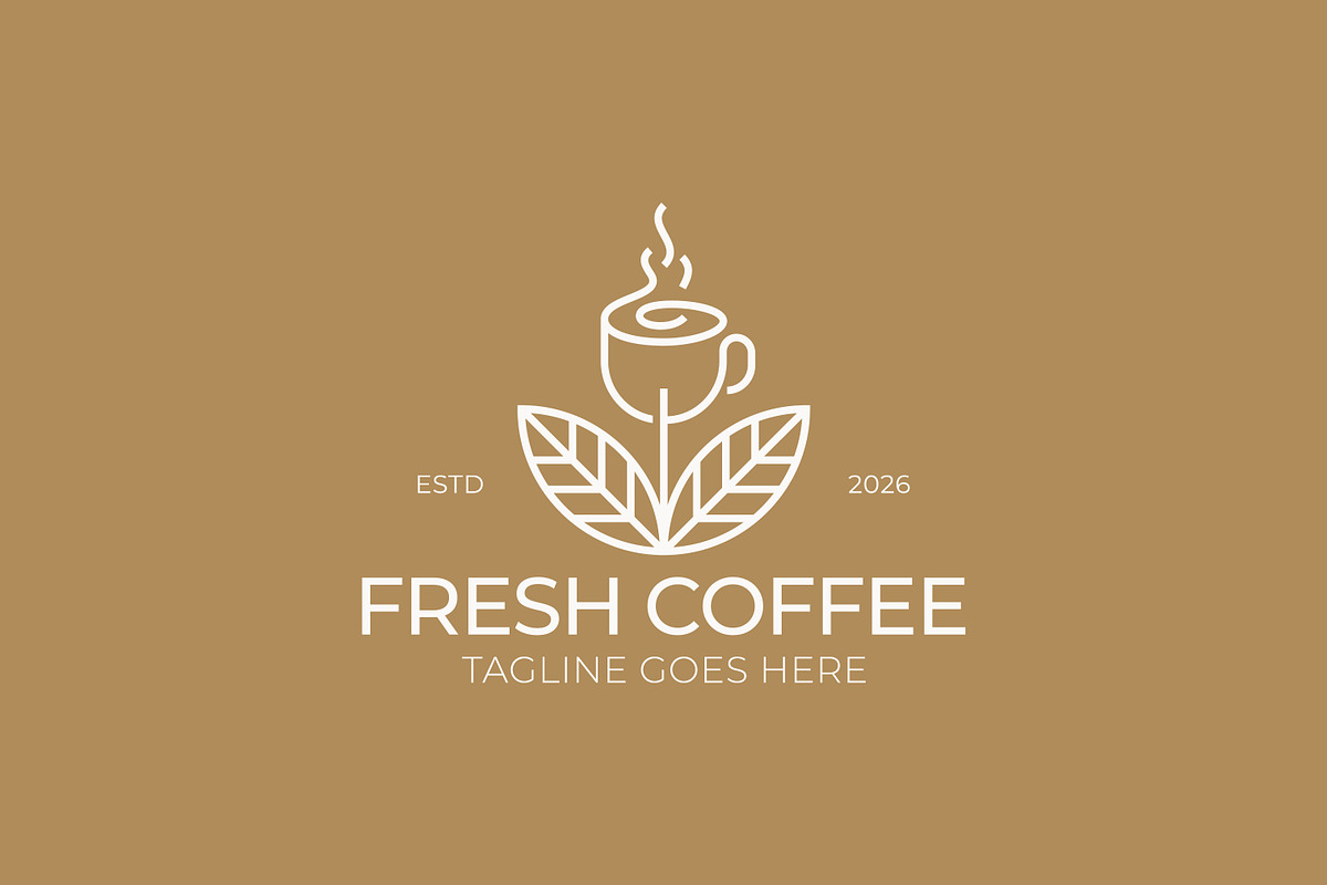 Fresh Leaf Organic Coffee Cup Logo, a Branding & Logo Template by Signatoro (Photo 2 of 3)