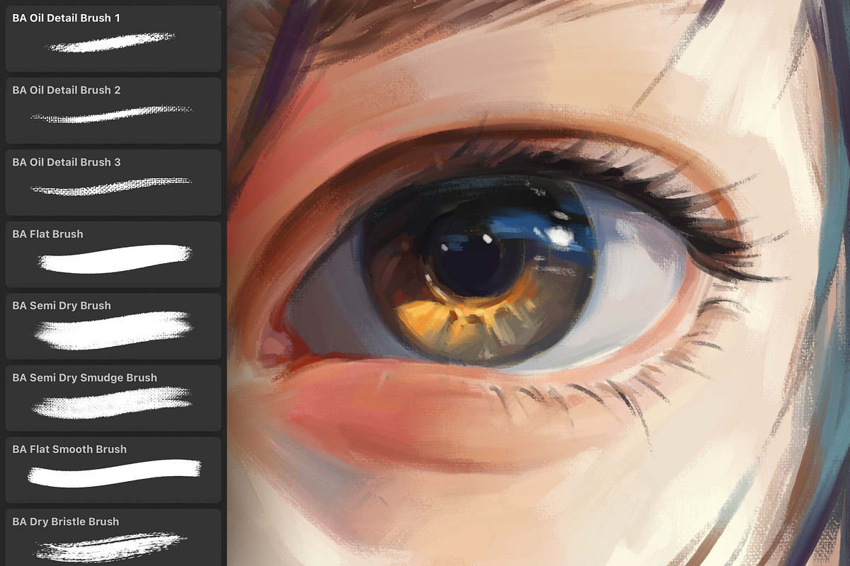 Classy Oil Illustrator Brushes, a Brush Add-On by brushapes.com (Photo 5 of 7)