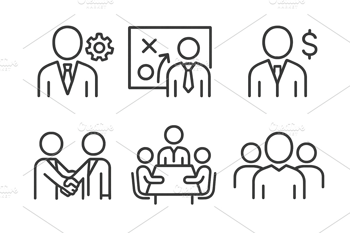 Business communication icons, a Person Illustration by ZinetroN
