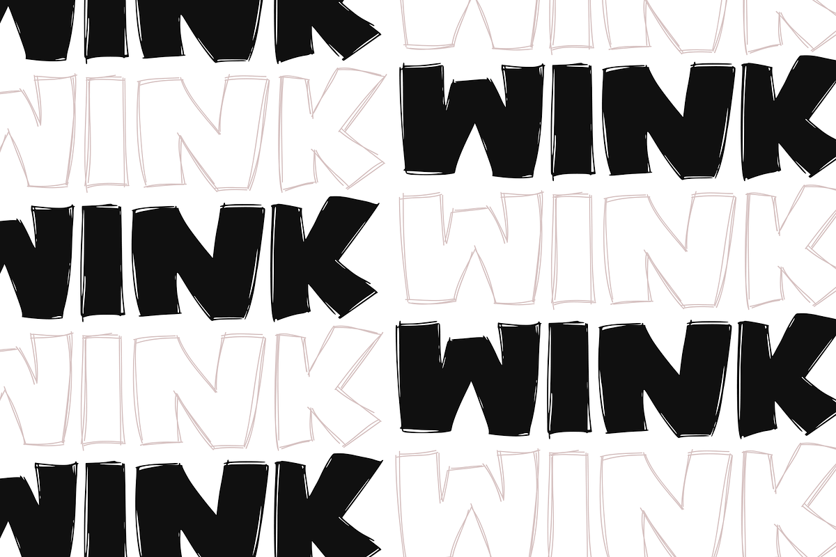 Wink - A Bold Handwritten Font preview 2