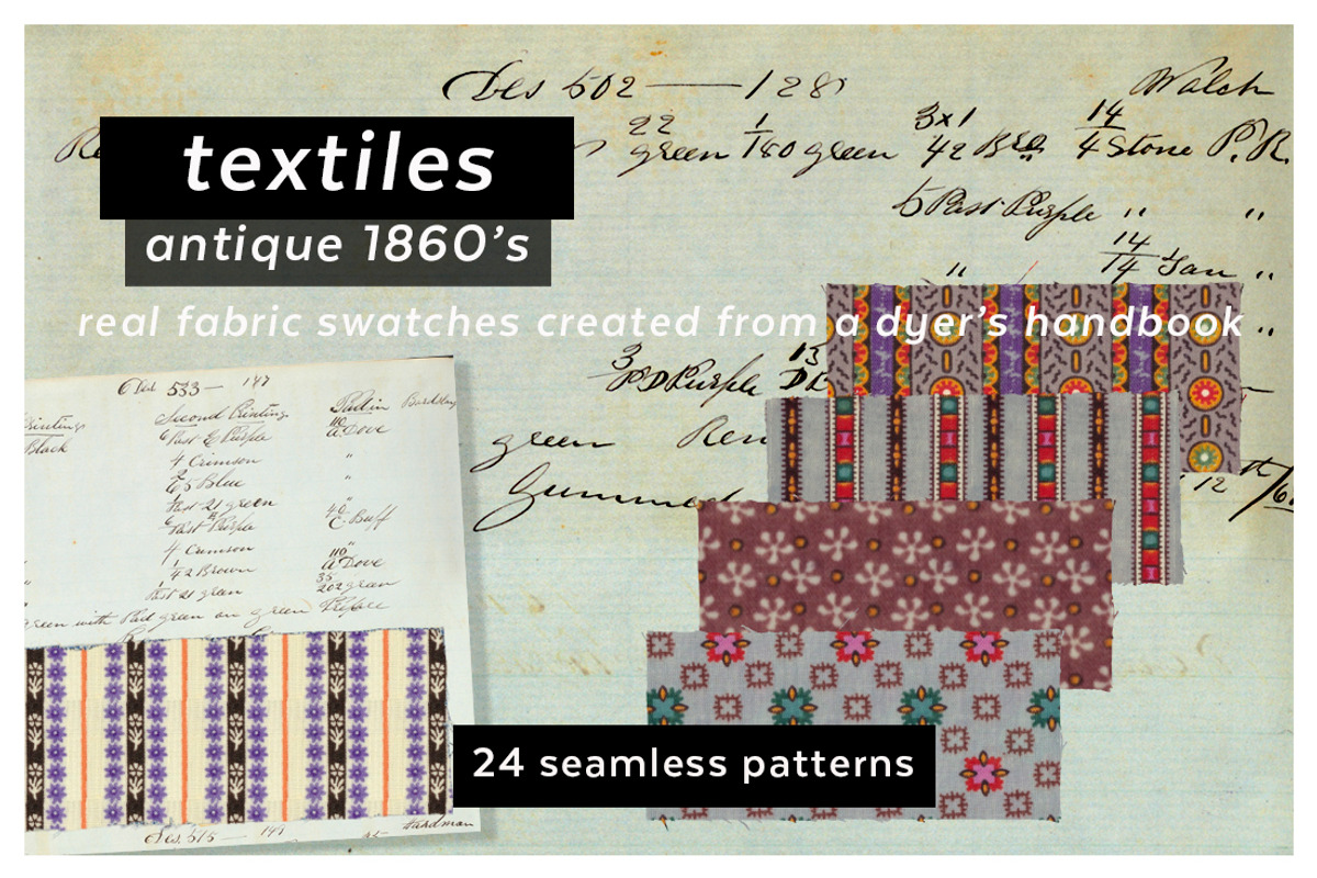 Antique Samplebook Textile Patterns, a Pattern Graphic by ISEEYOUPATTERN (Photo 1 of 5)