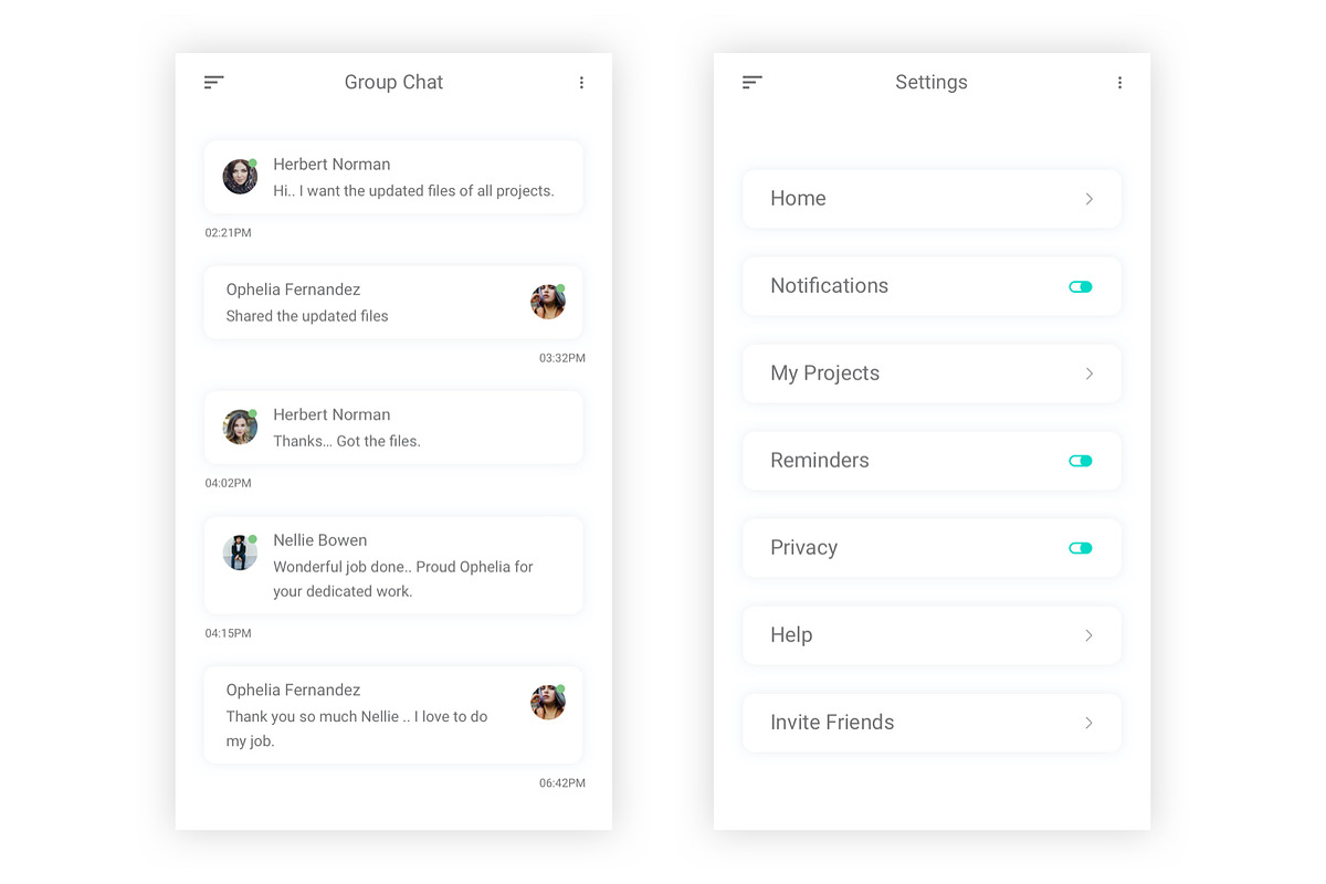 Daily Task Management Photoshop App, an UI Kit Template by themelove