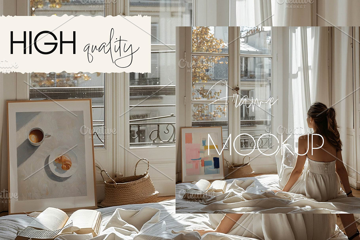 BUNDLE Frame Mockups with Person, a Household Mockup by MOAROShop (Photo 7 of 8)