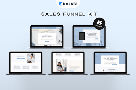 Kajabi Sales Funnel Template Bundle, a Landing Page Template by Pixel & Flow