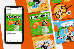 Retro Fashion Instagram Post, a Social Media Template by Artnivora.Std