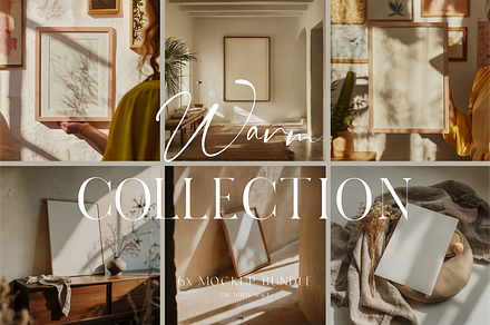 Frame Mockup Bundle - Warm & Neutral, a Household Mockup by The White Space Co.