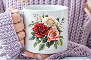 Spring Lithograph Roses Clipart, an Illustration by Pixels.Craft (Thumbnail 5 of 7)