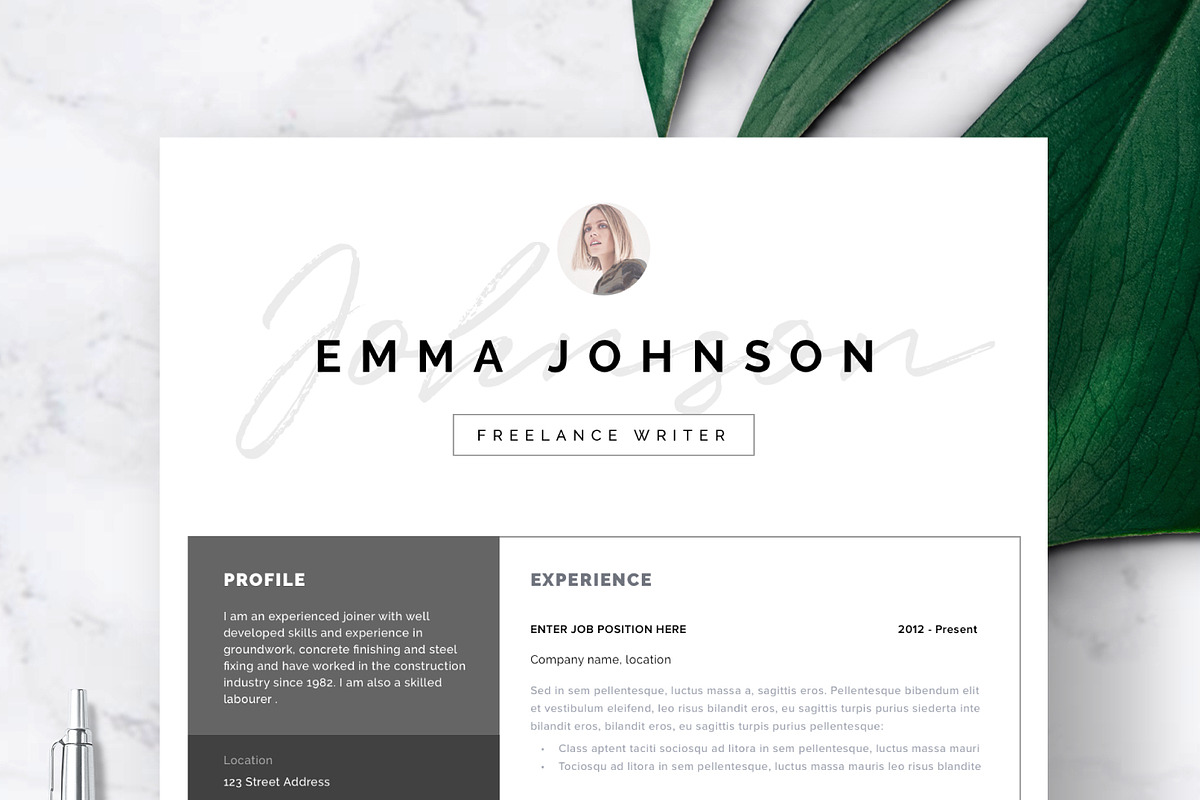 Resume Template 1 page | Seville, a Resume Template by Resume Angels (Photo 2 of 9)