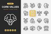 Core Values Icons, an Icon by Spacepixel Creative (Thumbnail 1 of 3)