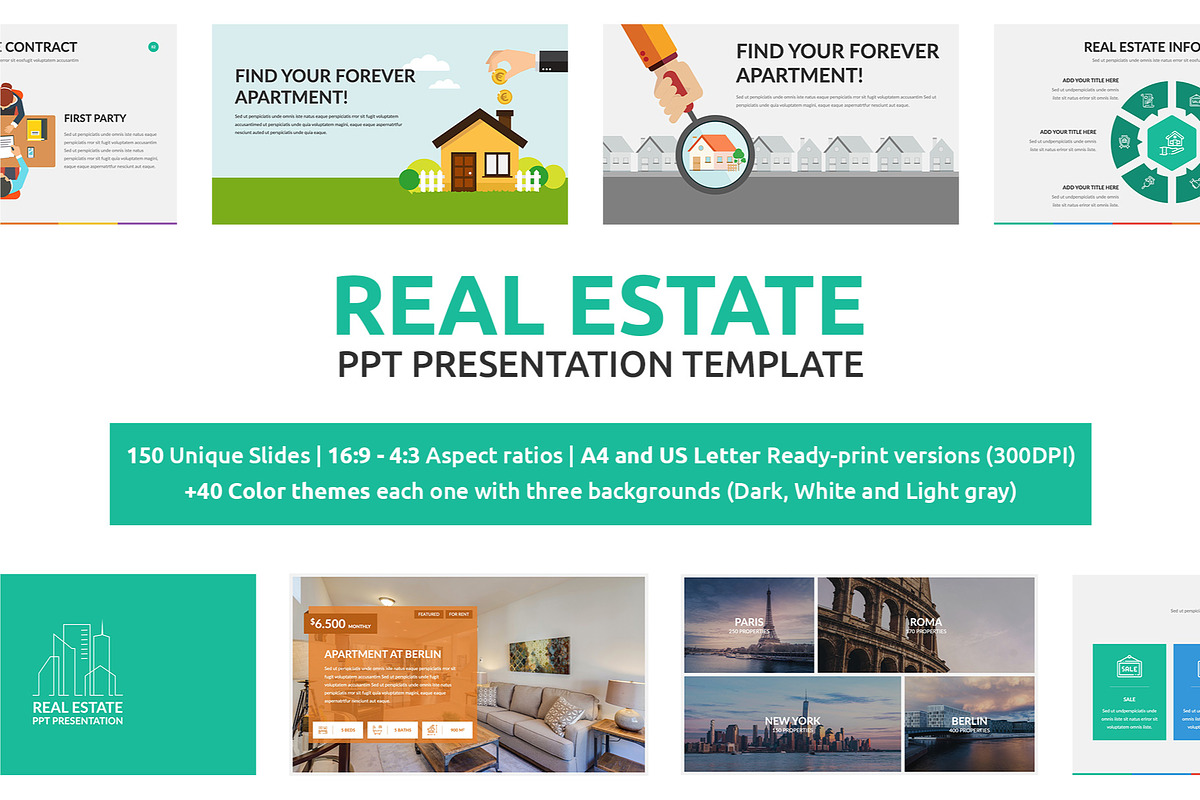 Real Estate PowerPoint Presentation, a Presentation Template by SlideBunny (Photo 1 of 23)