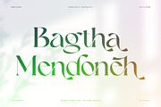 Bagtha Mendoneh Ligature Serif, a Serif Font by Cruzine (Thumbnail 1 of 9)