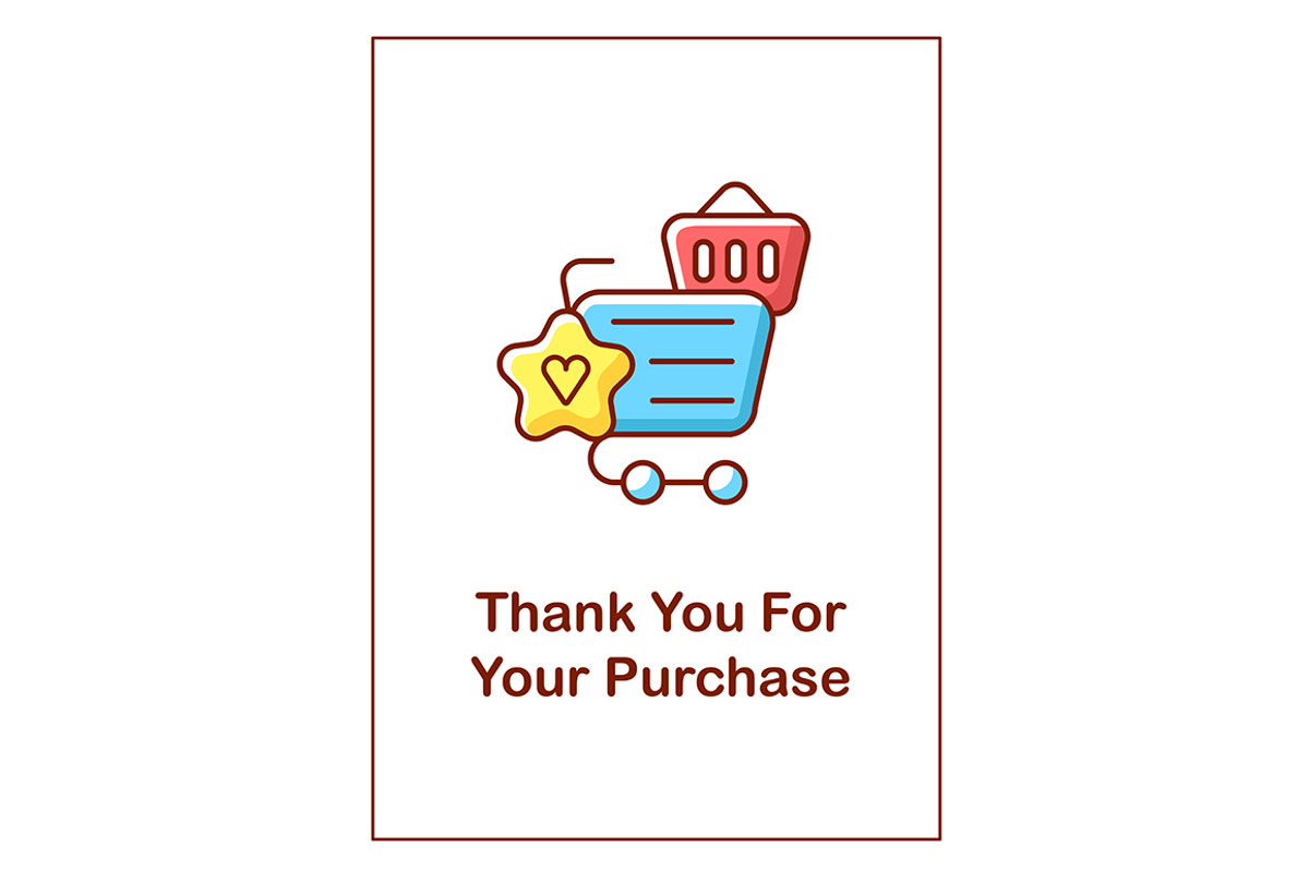 Thank you for purchase greeting card, a Flyer Template by IMG Visuals
