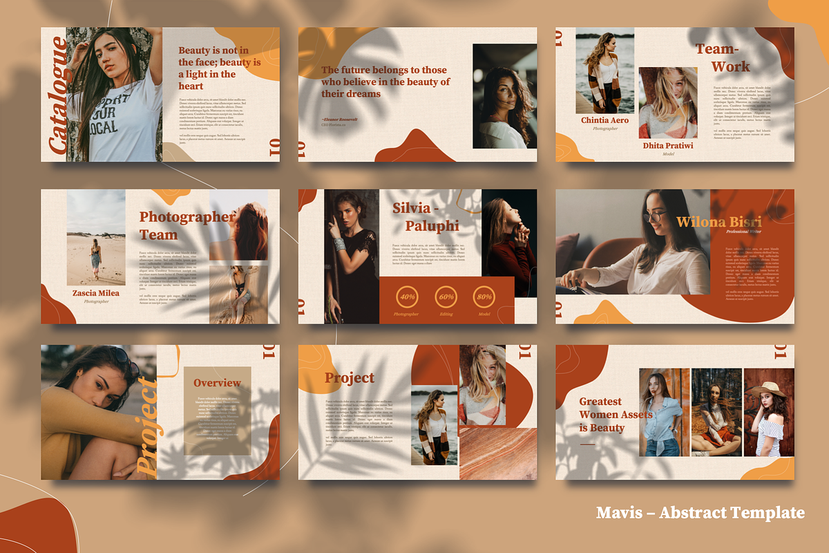 MAVIS - Abstract Lookbook Powerpoint, a Presentation Template by Masdika Studio (Photo 4 of 9)