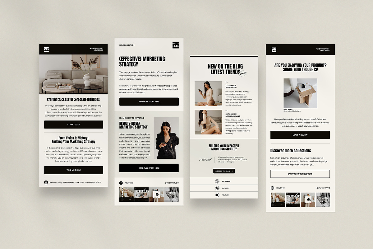 NOLE / Newsletter Template, an Email Template by Wildnun Studio (Photo 7 of 19)