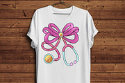 Glitter Bow Stethoscope PNG – Nurse, an Illustration by iloveTemplate (Thumbnail 5 of 6)
