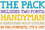 Handyman Font + Wood Outline, a Serif Font by Frisk Shop (Thumbnail 2 of 5)