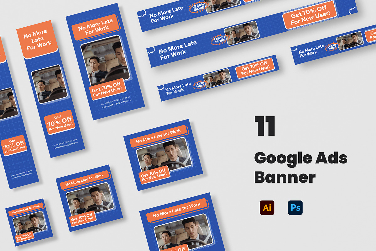 Transportation App Google Ads, a Templates & Theme by Rahardi Creative (Photo 1 of 3)