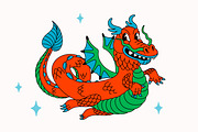 Cartoon Dragons, an Illustration by Bizarre Factory (Thumbnail 3 of 13)