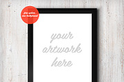 Picture in black frame mockup (.psd), a Print Template by Frisk Shop (Thumbnail 4 of 5)