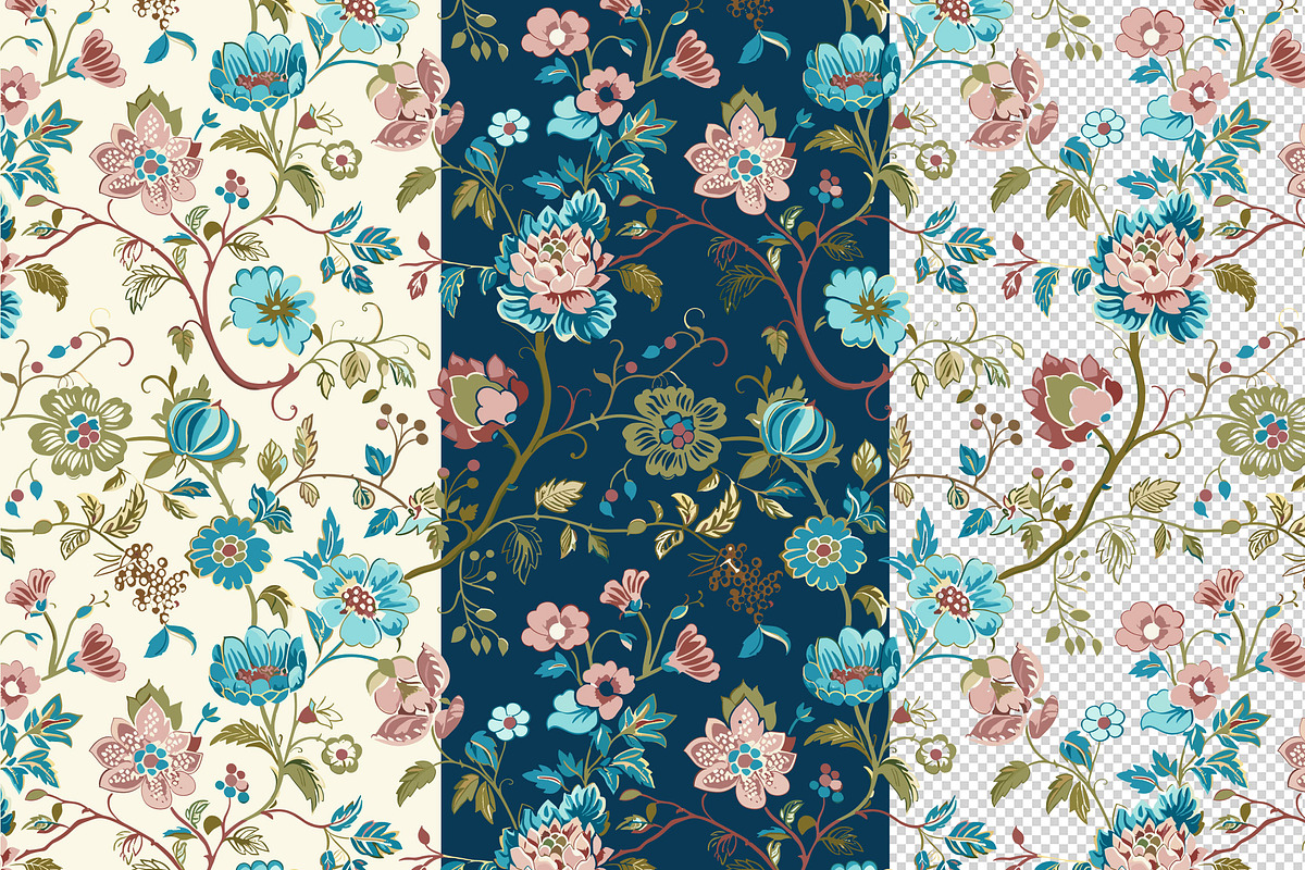 Chinoserie Floral Seamless Pattern, a Pattern Graphic by Olya Creative (Photo 5 of 11)